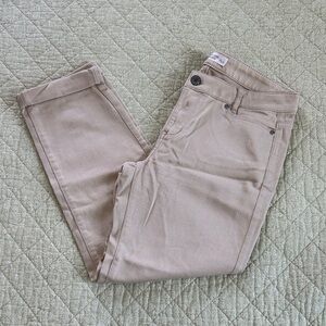 J. Jill Beige Slim Boyfriend Jeans